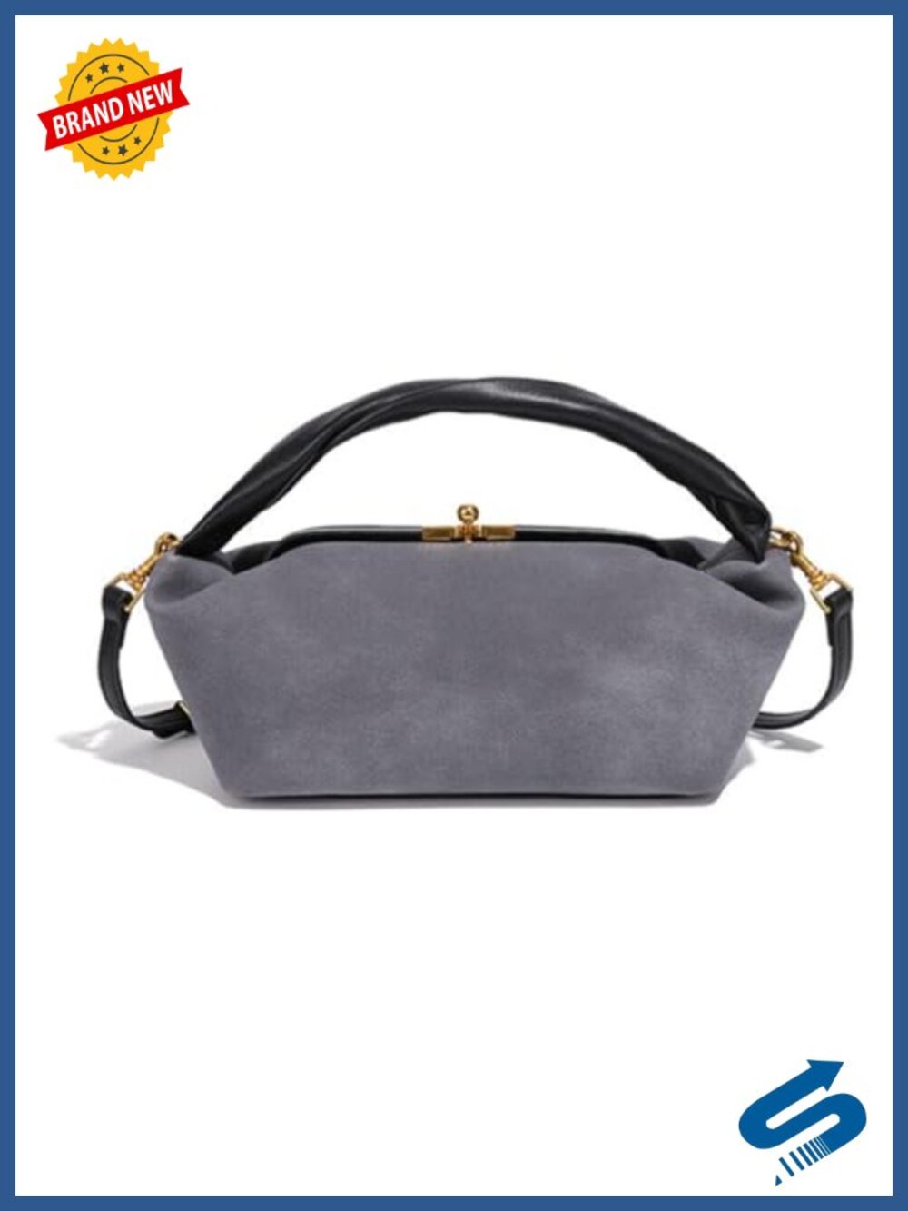 Suede Leather Mini Dumpling Crossbody Bag Top Handle Small Purse